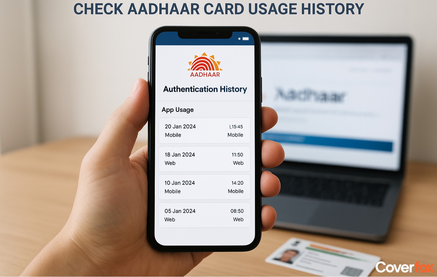Check Aadhaar Card usage history