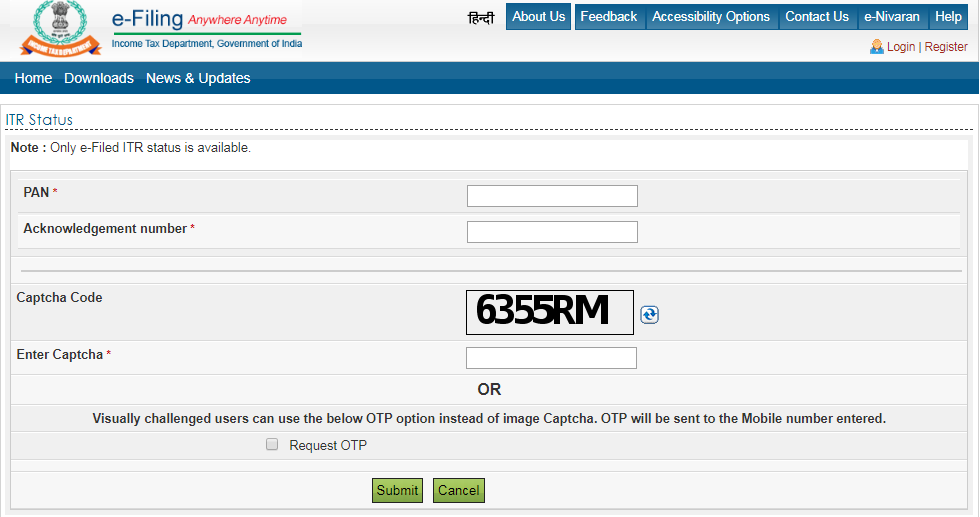 ITR Website Snapshot